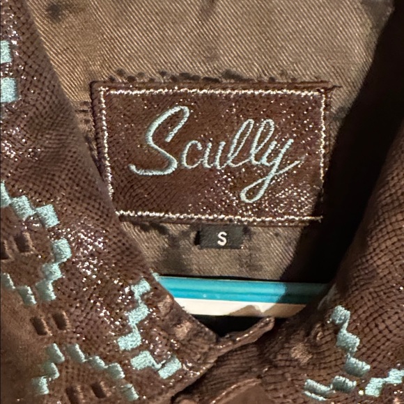 Scully Chocolate Suede Jacket with Turquoise Accents. W’s Small - Picture 5 of 11